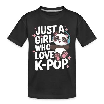 Musique K-Pop Pop Coréenne - T-shirt bio Premium Enfant - noir - Devant