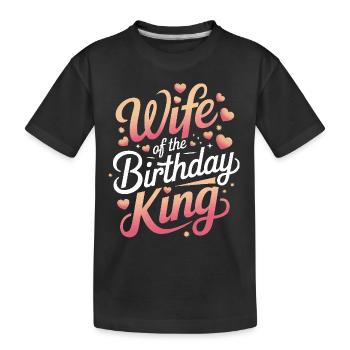 Frau Ehefrau Partnerin Familie Verheiratet - Kinder Premium Bio T-Shirt - Schwarz - Vorne