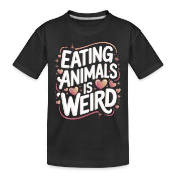 Vegetarian Vegan Veggie Vegetarian - Kids' Premium Organic T-Shirt - black - Front