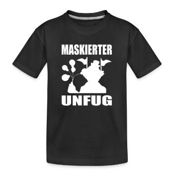 Maskierter Unfug Lustiges Karneval - Kinder Premium Bio T-Shirt - Schwarz - Vorne