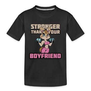 Ostergrüße - Osterhase - Kinder Premium Bio T-Shirt - Schwarz - Vorne