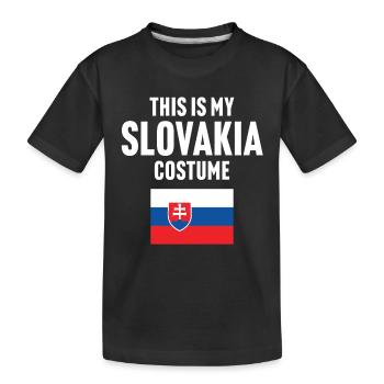 C’est mon costume de Slovaquie - T-shirt bio Premium Enfant - noir - Devant