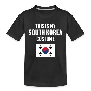 C’est mon costume de Corée du Sud - T-shirt bio Premium Enfant - noir - Devant