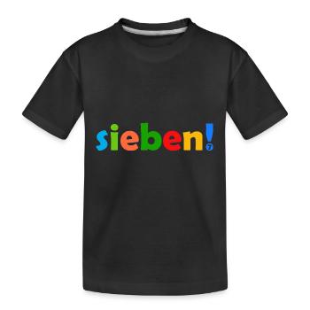 SIEBEN 7 JAHRE JUNGE 7. GEBURTSTAG - Kinder Premium Bio T-Shirt - Schwarz - Vorne