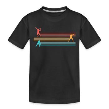 Padel Tennis for Padel Players - Kids' Premium Organic T-Shirt - black - Front