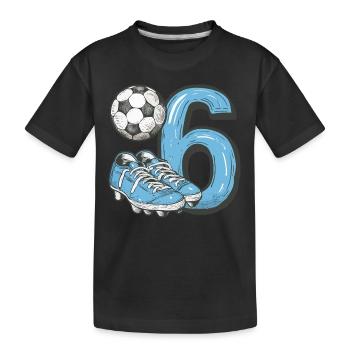 Football 6 years old - Kids' Premium Organic T-Shirt - black - Front