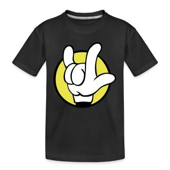 i love you sign - Kinder Premium Bio T-Shirt - Schwarz - Vorne