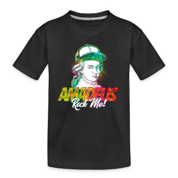 Amadeus Rock Me | Wolfgang Amadeus Mozart Classique - T-shirt bio Premium Enfant - noir - Devant