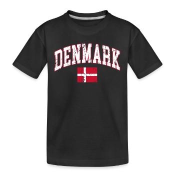 Danemark drapeau Danemark - T-shirt bio Premium Enfant - noir - Devant