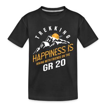 gr20 Happiness is hiking with friends on the GR20 - T-shirt bio Premium Enfant - noir - Devant