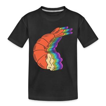 Crabe, Fruits de mer, Crevettes, Langouste - T-shirt bio Premium Enfant - noir - Devant