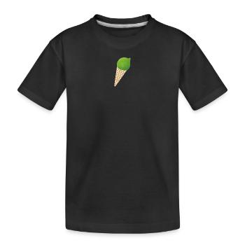 Limette Eis Sommer Eiscreme Zitrone Frucht Urlaub - Kinder Premium Bio T-Shirt - Schwarz - Vorne