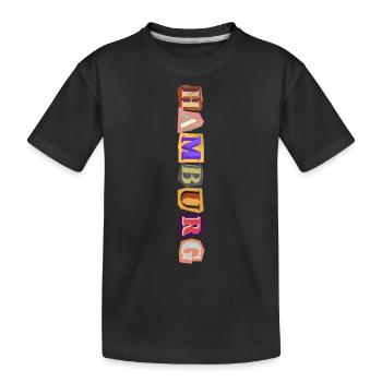 Hamburg Vibes : l’amour dans l’écriture - T-shirt bio Premium Enfant - noir - Devant