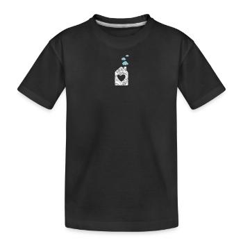 Home Heart Grunge Cloud Nursery Sweet Home - Kids' Premium Organic T-Shirt - black - Front