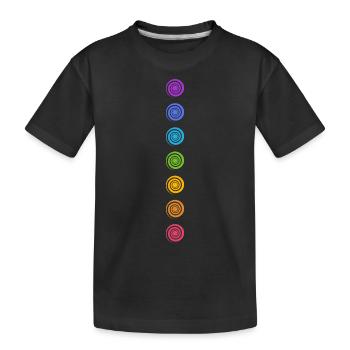 Spiral Chakras, Cosmic Energy Centers, Meditation - T-shirt bio Premium Enfant - noir - Devant