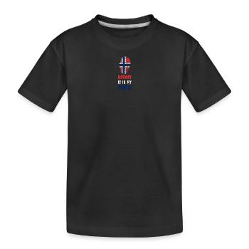 La Norvège est dans mon idée de conception/cadeau - T-shirt bio Premium Enfant - noir - Devant