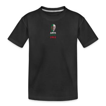 Algerien ist in meiner DNA Design / Geschenkidee - Kinder Premium Bio T-Shirt - Schwarz - Vorne