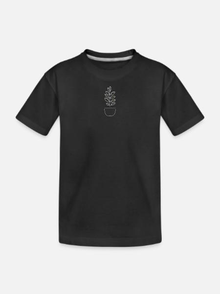 Plant minimalist - Kids' Premium Organic T-Shirt - black