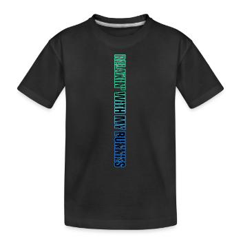 Relaxin' With My Bunnies – Neon-Style mit entspanntem Touch - Kinder Premium Bio T-Shirt - Schwarz - Vorne
