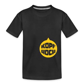 Kopf Hoch (Dreckiger-Hals-Edition) - Kinder Premium Bio T-Shirt - Schwarz - Vorne