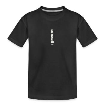 Team Groom - Kids' Premium Organic T-Shirt - black - Front