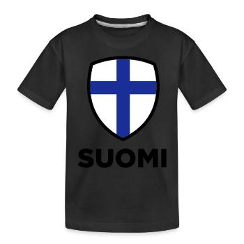 Drapeau national de la Finlande - T-shirt bio Premium Enfant - noir - Devant