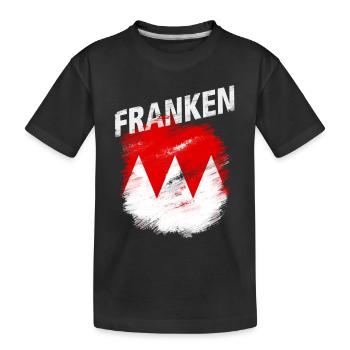 Franken - Kinder Premium Bio T-Shirt - Schwarz - Vorne