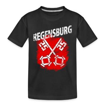 Regensburg - Kinder Premium Bio T-Shirt - Schwarz - Vorne