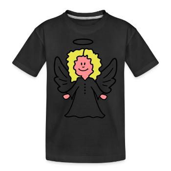 Christkind Engel - Kinder Premium Bio T-Shirt - Schwarz - Vorne