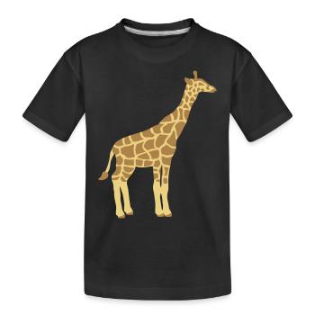 Giraffe für Kinder - Kinder Premium Bio T-Shirt - Schwarz - Vorne