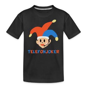 telefonjoker - Kinder Premium Bio T-Shirt - Schwarz - Vorne