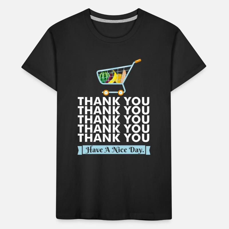 Die Einkaufstasche / Der Einkaufswagen! - Geschenk Kinder Premium Bio T-Shirt