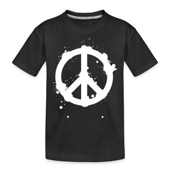 Paix - Symbole - Signe de paix - T-shirt bio Premium Enfant - noir - Devant