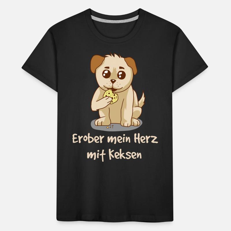 Conquérir mon coeur avec des biscuits <3 chiens animaux T-shirt bio Premium Enfant