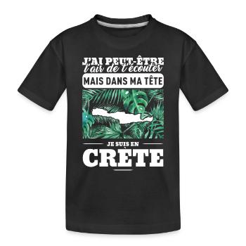 crète-définition - T-shirt bio Premium Enfant - noir - Devant