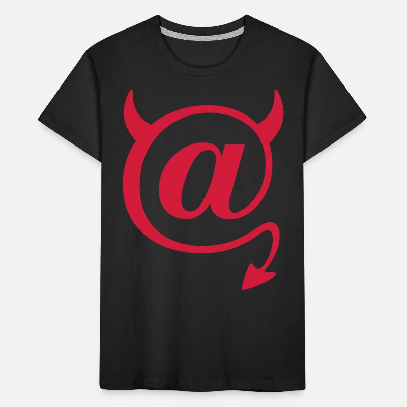 Devil @ Teufel Nerd Symbol Programmierer IT Kinder Premium Bio T-Shirt