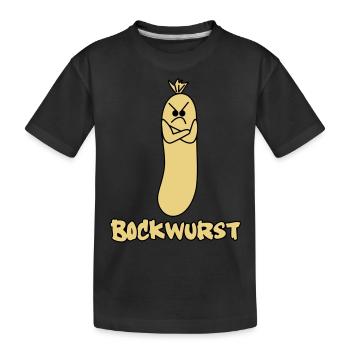 bockwurst - Kinder Premium Bio T-Shirt - Schwarz - Vorne