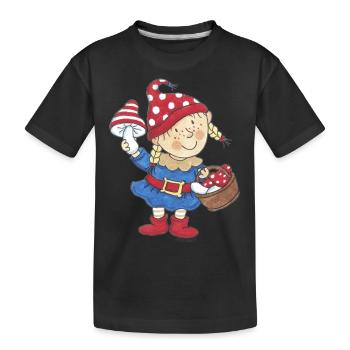 Wichtel_02 - Kinder Premium Bio T-Shirt - Schwarz - Vorne