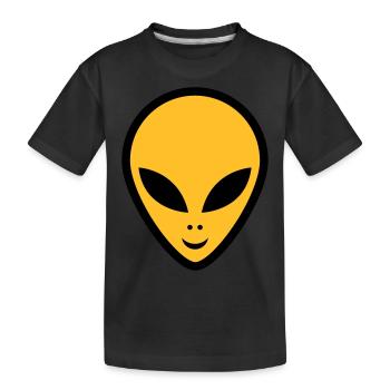 alien - Kids' Premium Organic T-Shirt - black - Front