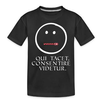 qui se tait semble être d'accord que le latin sait - T-shirt bio Premium Enfant - noir - Devant