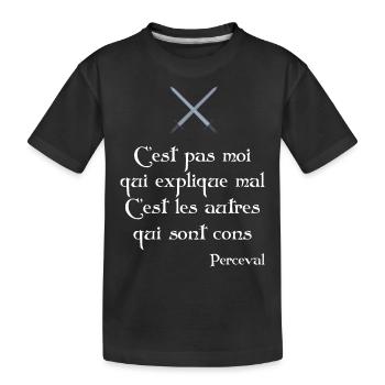 C'est les autres qui sont cons. Perceval - T-shirt bio Premium Enfant - noir - Devant