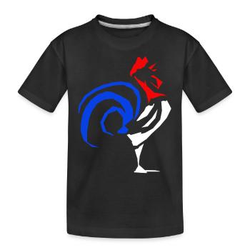 coq français - T-shirt bio Premium Enfant - noir - Devant