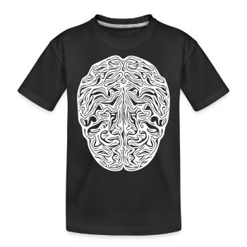 Cerveau - Vector anatomique - T-shirt bio Premium Enfant - noir - Devant