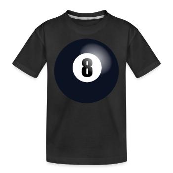 Billiard ball - Kids' Premium Organic T-Shirt - black - Front
