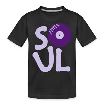 Musique Vinyle Soul - T-shirt bio Premium Enfant - noir - Devant