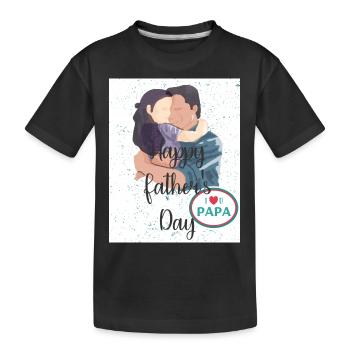 Fête des Pères - T-shirt bio Premium Enfant - noir - Devant