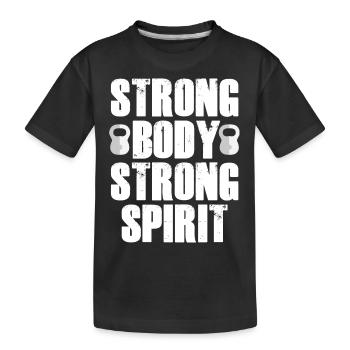 corps fort fort - T-shirt bio Premium Enfant - noir - Devant