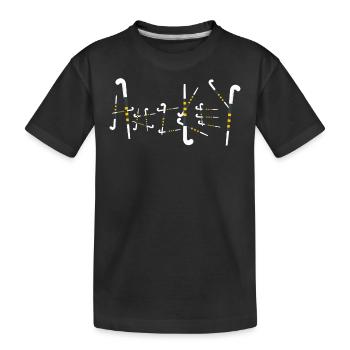 bâtons de hockey sur gazon - T-shirt bio Premium Enfant - noir - Devant