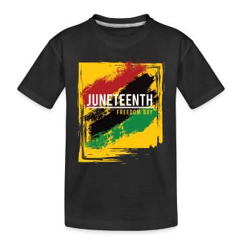 JUNETEENTH - FREEDOM DAY - Kids' Premium Organic T-Shirt - black - Front