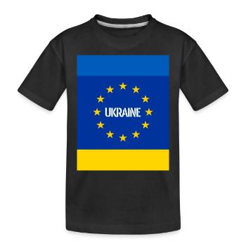 Ukraine - Kids' Premium Organic T-Shirt - black - Front